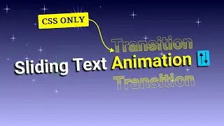 Sliding Text Animation Using HTML And CSS Only | ProgrammingTT
