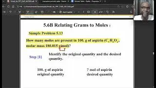 CH 5   How to Relate the Mole and the Formula Weight of a Compound