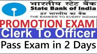 SBI Promotion Exam Clerk To Officer [TO & JMGS 1] Pass Exam in 2 Days