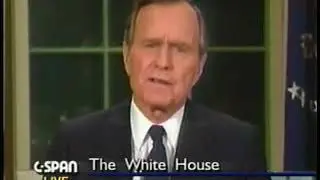 U.S President George H.W Bush Announces War Against Iraq