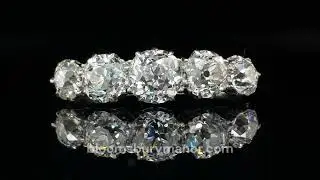 Antique Edwardian 5-Stone Old European Cut Diamond Engagement Ring