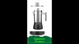 Easyworkz Diego Stovetop Espresso Maker Stainless Steel Italian Coffee Machine Maker 4Cup 6.8 oz ...
