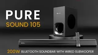 200 Watt RMS Sound Bar Bluetooth speaker 2024 💥 Budget speaker 🔊 PURE SOUND 105 speaker Review