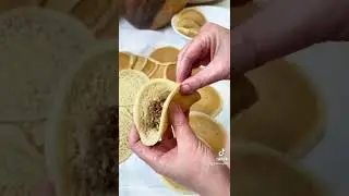 These Stuffed Pancakes are Amazing / Middle Eastern Qatayef #shorts