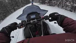 Silver Bay Mn Snowmobile Riding Day 1 Part 3 (polaris matryx 650) 
