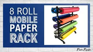 Pure Ponta Art Roll Paper Dispenser - 8 Rack Holder for 36 inch Rolls