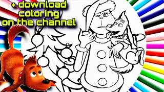Coloring GUIDE /The Grinch and Max Christmas coloring page /Drawing and colouring video /NCS MUSIC