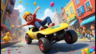 Voroom Voroom! The Silly Skateboard Spin | Skateboard Adventure Song | Playful Rhyme for Toddlers