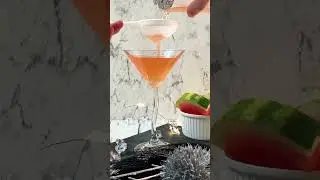 Watermelon Martini with Homemade Watermelon Syrup 🍉🍸 #cocktail