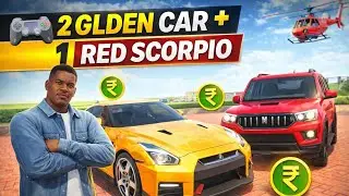 🎮 Franklin order by 2️⃣ Golden car and 1️⃣ Red scorpio 🇮🇳 indian bike auto simulator 