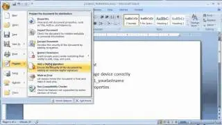 Changing and Saving Document Properties in Word 2007.mp4