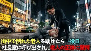 街中で倒れたスーツ姿の老人を助けた俺→社長室に呼び出され「とんでもないことをやってくれたな！」後で知った彼の正体に驚愕…【感動する話】