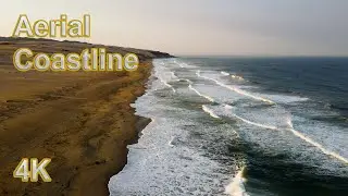 Aerial Coastline View Nature Sounds Sounds 4K Drone Nature Video