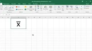 How to type X-BAR in Excel