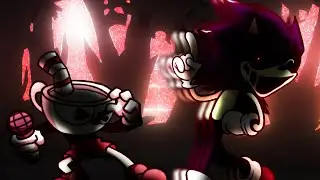 FNF MASHUP - You Can't Run x Technicolor Tussle | Sonic.exe Vs. Cuphead