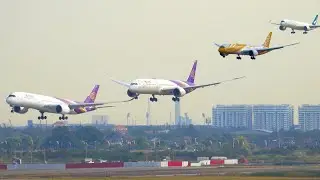 ✈️🇹🇭BANGKOK PLANE SPOTTING Airplane Landing & Flight Route Information Subtitles [BKK]