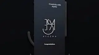 Ayesha name logo|comment ur name |Aysha logo #calligraphy #logo #logodesign #3dlogo #ytshorts #viral