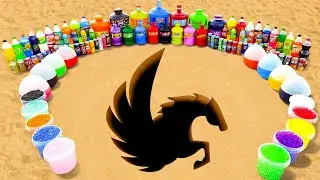 How to Make Pegasus Meme with Orbeez, Giant Fanta, Mtn Dew, Coca Cola vs Mentos and Sodas