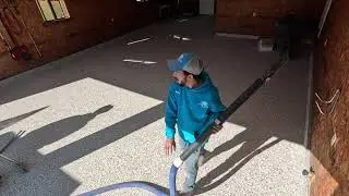 Loud Bros Garage Floor in 1 Day: Full Broadcast Flake (Prep to Topcoat)