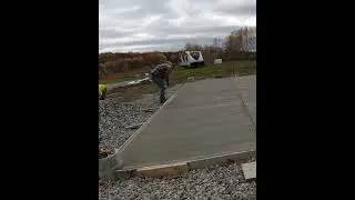 Concrete Patio Broom Finish #shorts