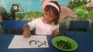 Menyusun potongan daun pandan menjadi kata kunyit || Kegiatan sub topik tanaman toga