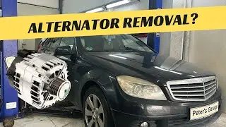 Mercedes C220 CDI W204 Alternator removal replacement