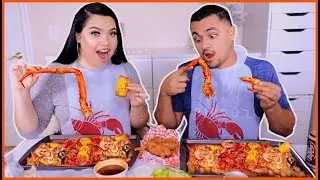 Огромный мукбанг с морепродуктами от моего мужчины!