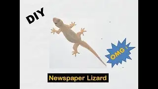 DIY Newspaper Lizard / Paper mache craft / Best out of waste / Home decor showpiece / Lizard craft