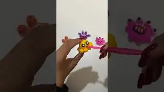 Making an Octopus From Air-filled Plasticine #satisfying #airclay #crafts #alien #toys #octopus