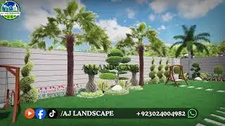 🌿 1 Kanal Backyard Garden Design DHA Phase 6 Lahore | AJ Landscape 🌿