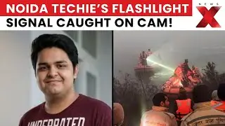 Shocking New Visuals: Noida Techie Uses Phone Flashlight To Signal Rescue | Noida Drowning Case
