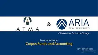Atma Network Webinar Series: Corpus funds and Accounting for NGOs