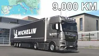 Euro Truck Simulator 2 - Solo Journey | 9.061 KM - Timelapse | MAN TGX GX
