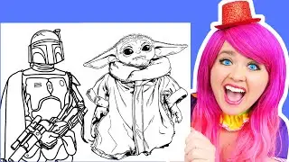 Coloring Star Wars Day (May The 4th) Boba Fett, Grogu & Stormtrooper