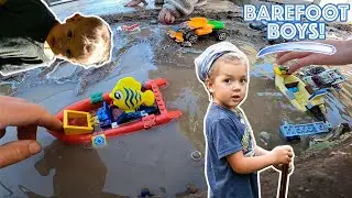 Toy Cars Stuck In Mud!