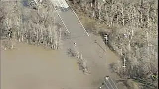 Water blocks parts of U.S. 52 in Clermont County -- Chopper 9 video