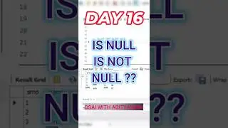 Handling Missing Data with in SQL IS NULL IS NOT NULL #sql #datascience #dataanalysis #sqltutorial