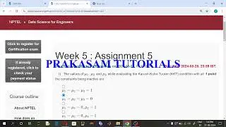 NPTEL#Data Science for Engineers#Quiz Week 5#July 2024