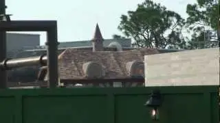 Fantasyland Construction From Ground, Dumbo 4/13/12 Snow White Mine Train Wall, Mermaid, MK