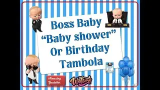 Boss Baby Theme Baby Shower Tambola | Boss Baby Theme Birthday Tambola  | Naming ceremony Tambola