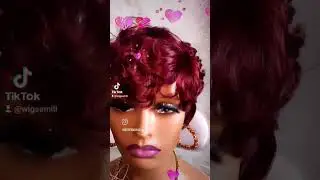 1b/burgundy Short Pixie Cut Wig, Full Cap Wig, Glueless Wig, Alopeica Wig, Chemo Wig