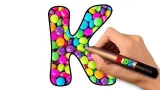 Best and Easy way to learn alphabet for kids | Letter K Alphabets Drawing For Toddlers.