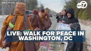LIVE: Buddhist monks continue 2,300-mile peace walk in DC