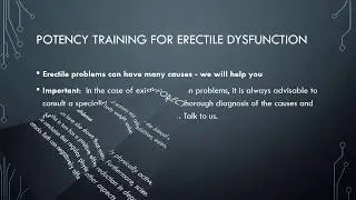 Potency Training For Erectile Dysfunction