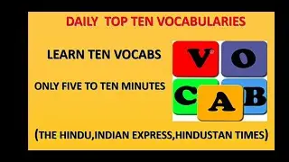 Daily top ten vocabularies Hindustan Times