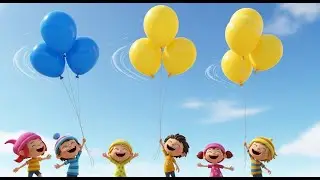 Balloon Dance &ndash; Count the Floating Friends | Fun Counting and Color Song for Kids | Playful Balloon