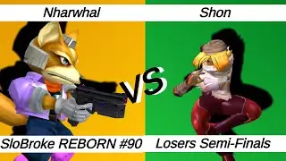 SloBroke REBORN #90 – Melee Singles LSF – Nharwhal ⟮Fox⟯ vs Shon ⟮Sheik⟯