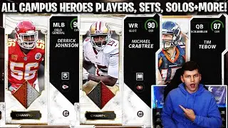 ALL CAMPUS HEROES PLAYERS, SETS, AND SOLOS REVEALED! 89 SPEED CRABTREE + DERRICK JOHNSON | MADDEN 23