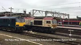 Heading To Brush - 66721 + 92014 on 0Z51 Crewe H.S. to Lougborough Brush at Crewe on 18-02-2018