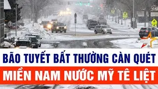 Bão tuyết khiến miền Nam nước Mỹ tê liệt, nhiệt độ rơi tự do